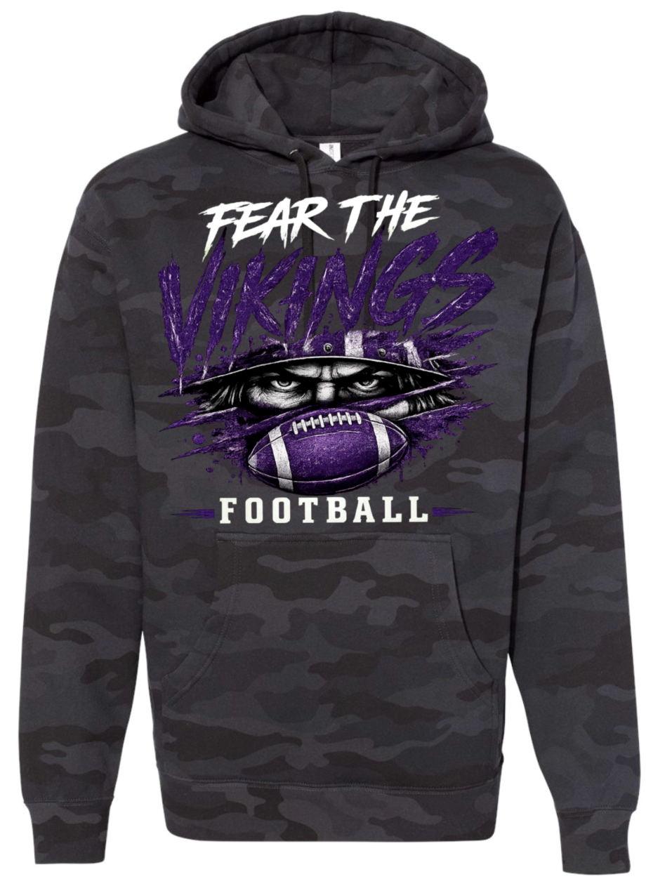 Hoodie - Black Camo - Fear The Viking