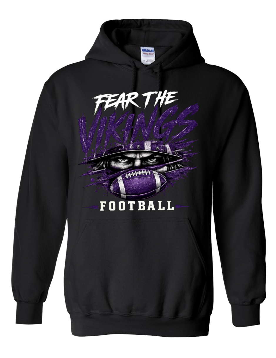 Hoodie - Black - Fear The Viking