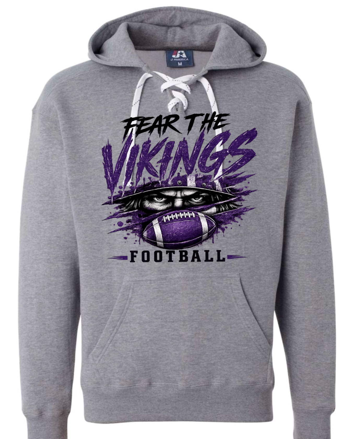 Hoodie lace - Sport Grey - Fear The Viking