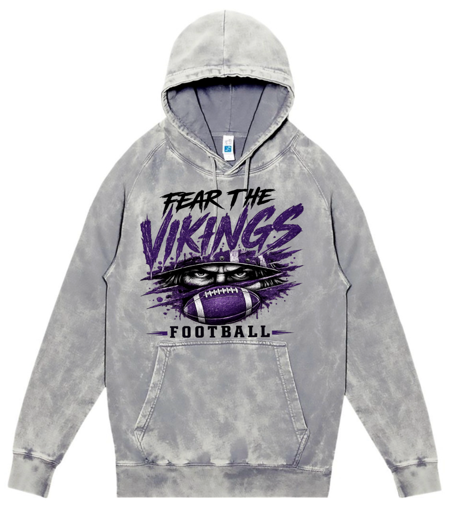 Hoodie - Silver Acid - Fear The Viking