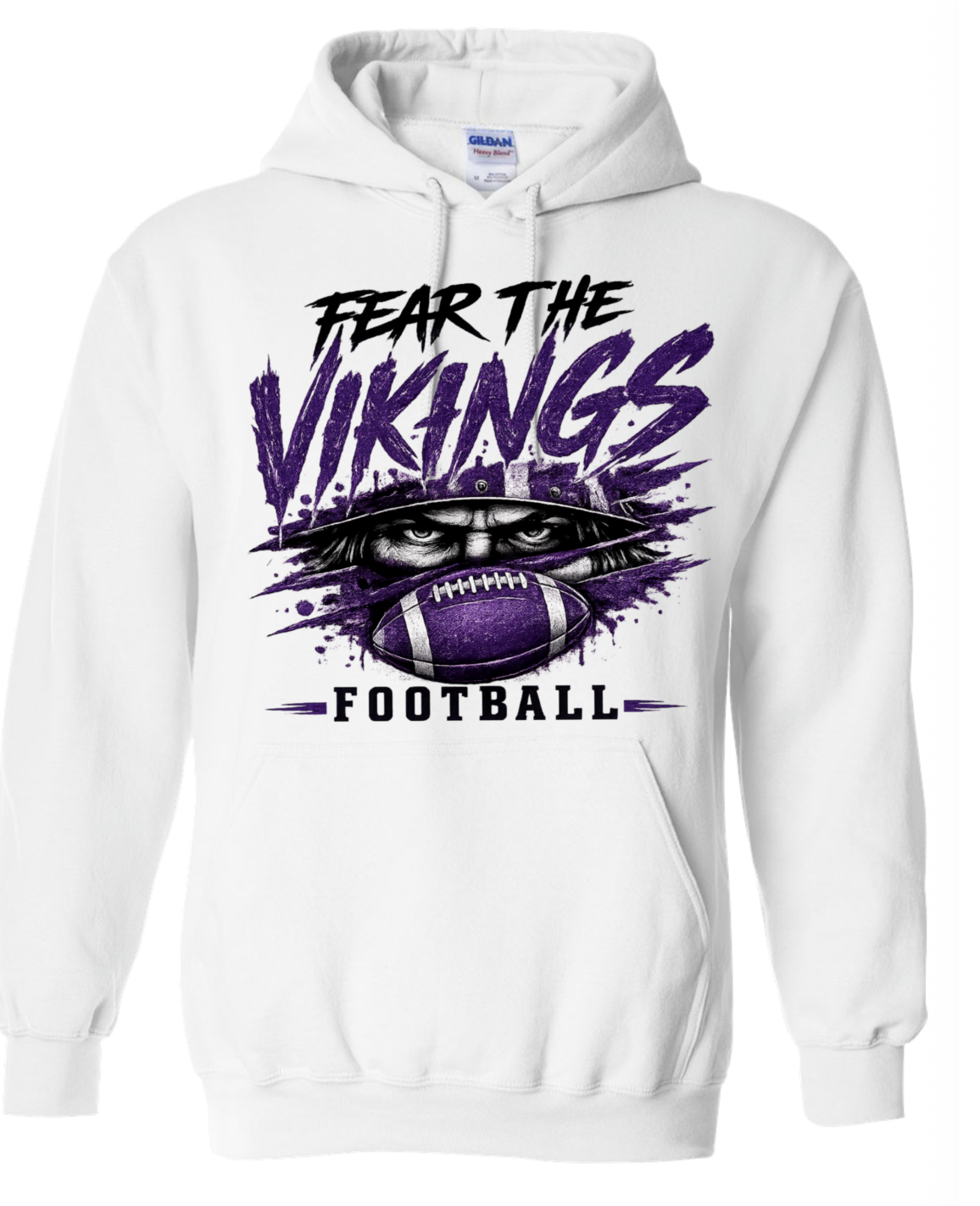 Hoodie - White - Fear The Viking