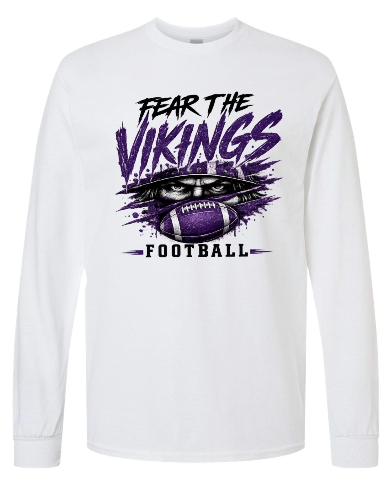Long Sleeve - White - Fear The Viking