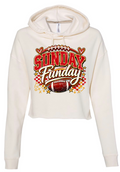 Crop Hoodie - Ivory - Sunday Funday