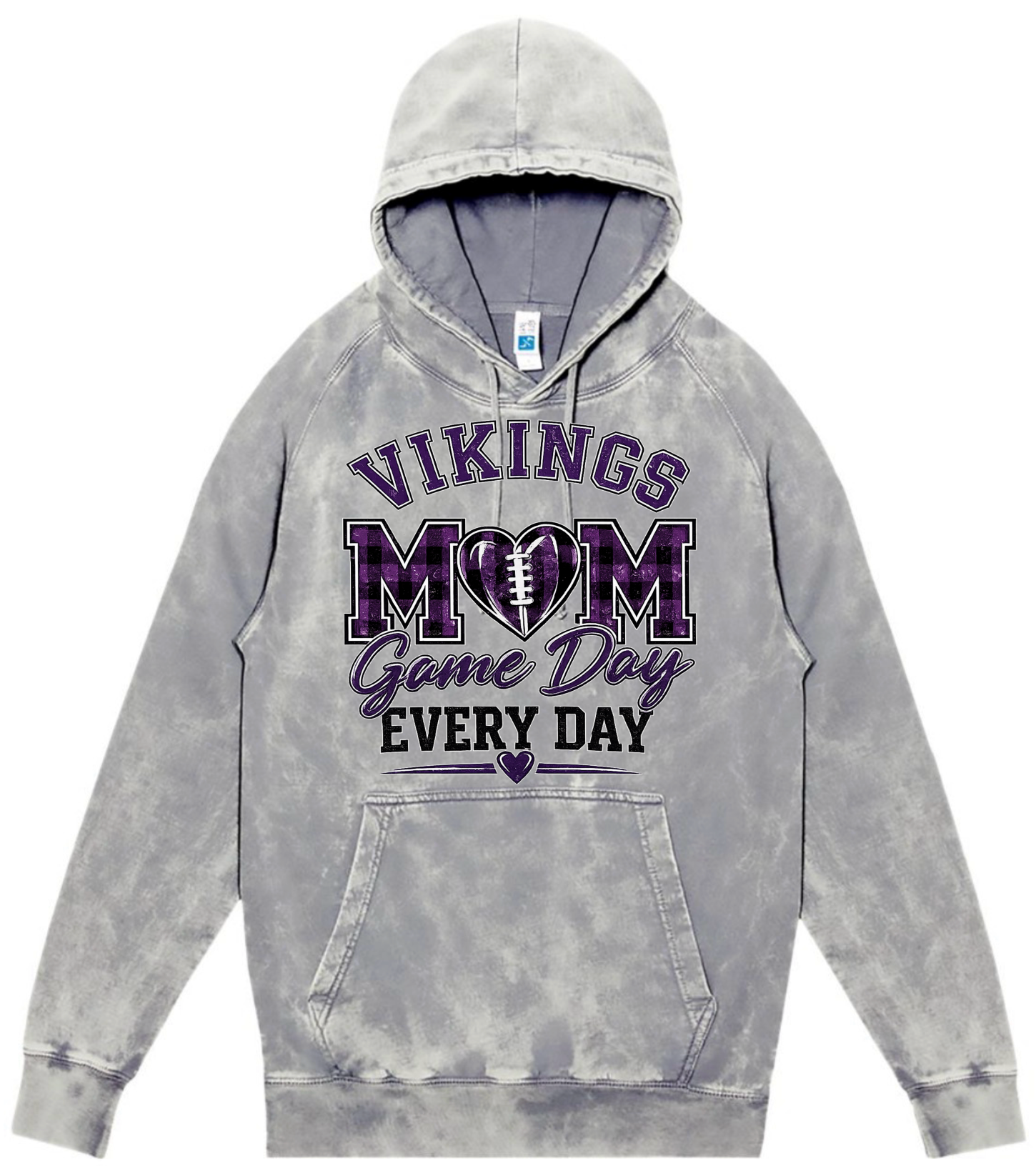 Hoodie - Silver Acid - Game Day Mom
