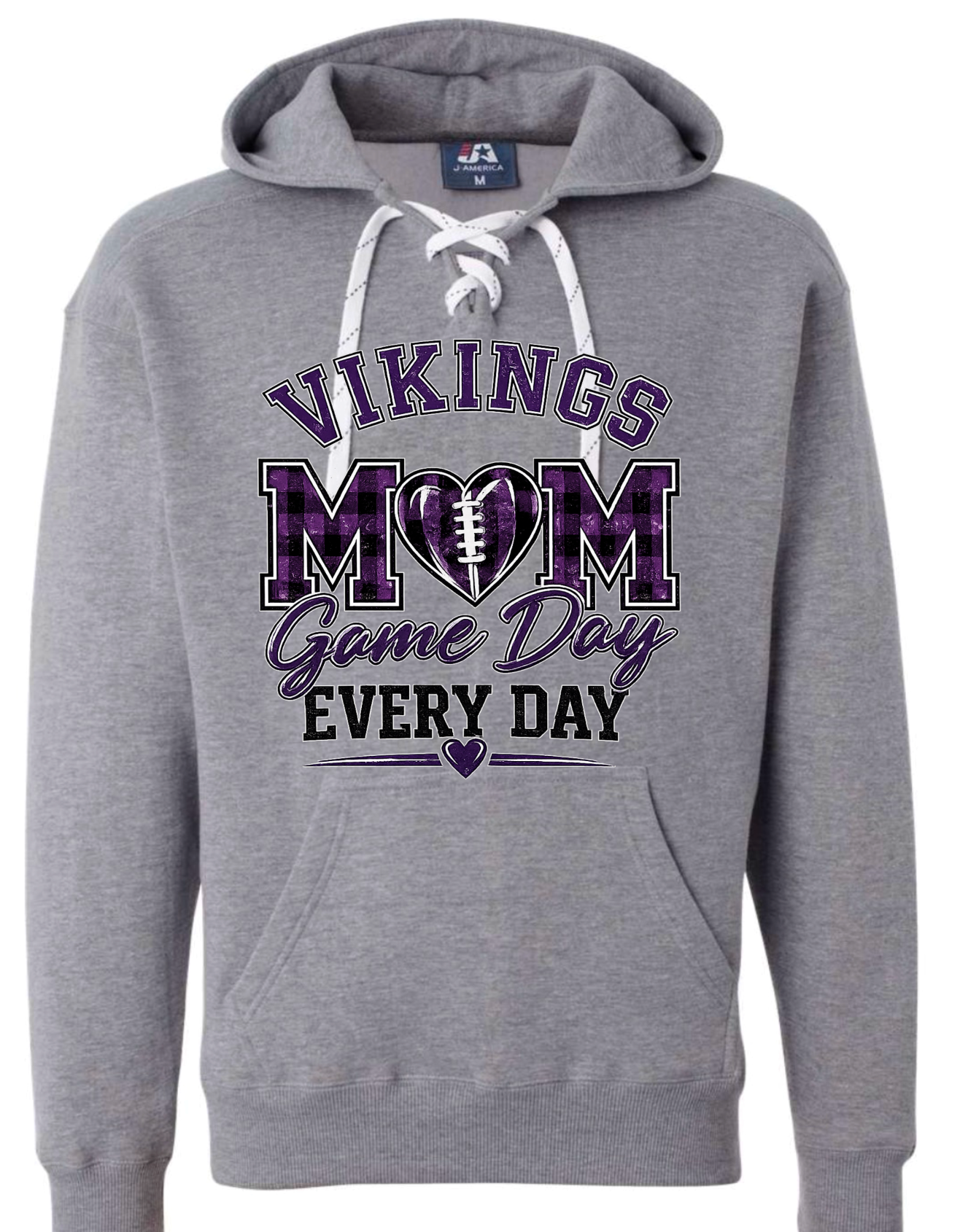 Hoodie lace - Sport Grey - Game Day Mom