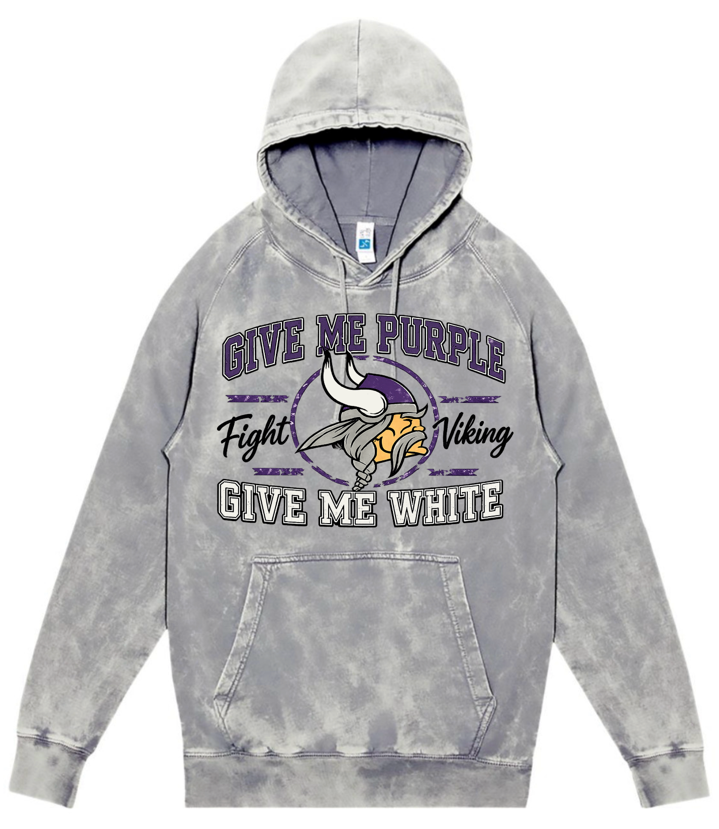 Hoodie - Silver Acid - Give Me Purple