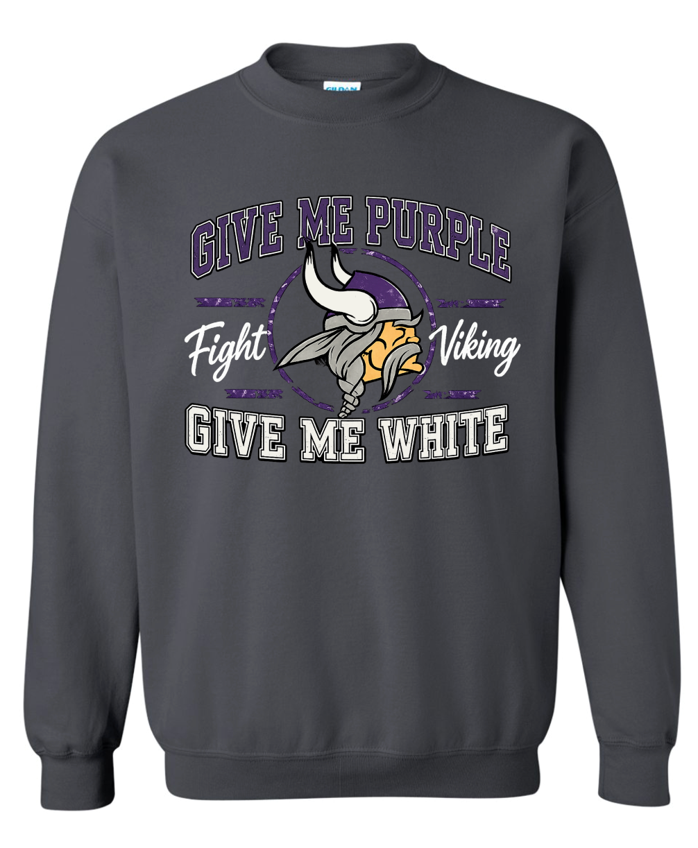 Crew Neck - Charcoal - Give Me Purple