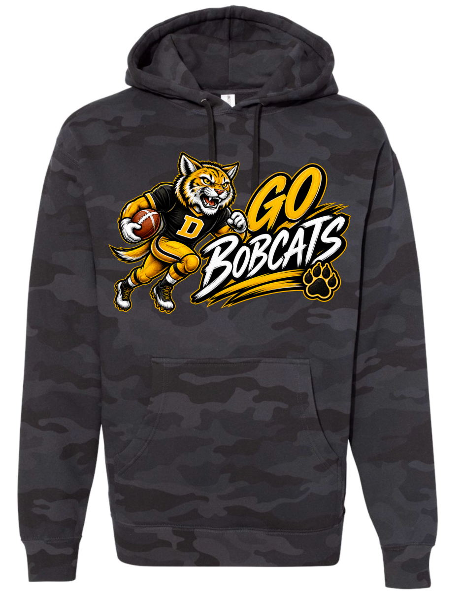 Hoodie - Black Camo - Go Bobcats