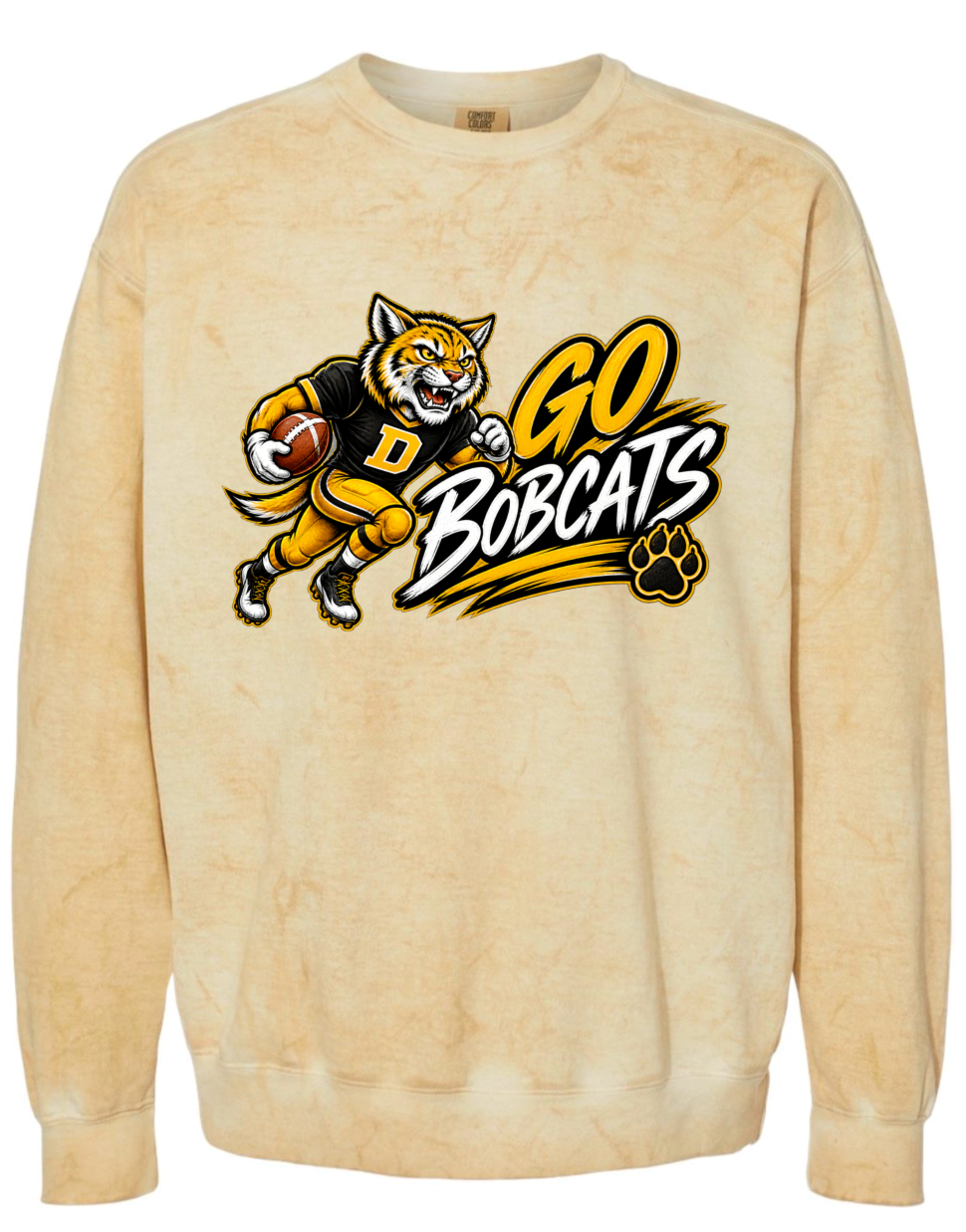 Crew Neck - Gold Smoke - Go Bobcats