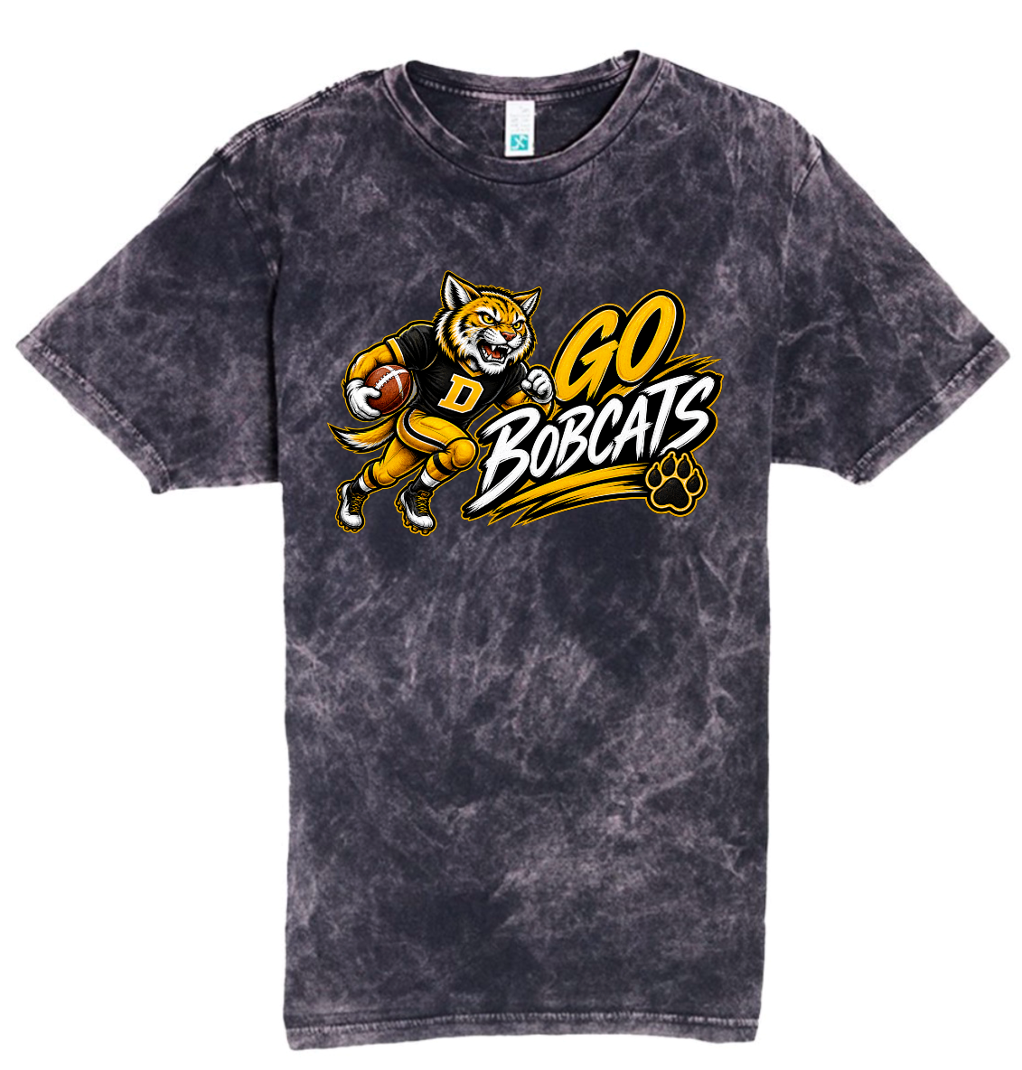 T-Shirt - Black Acid - Go Bobcats