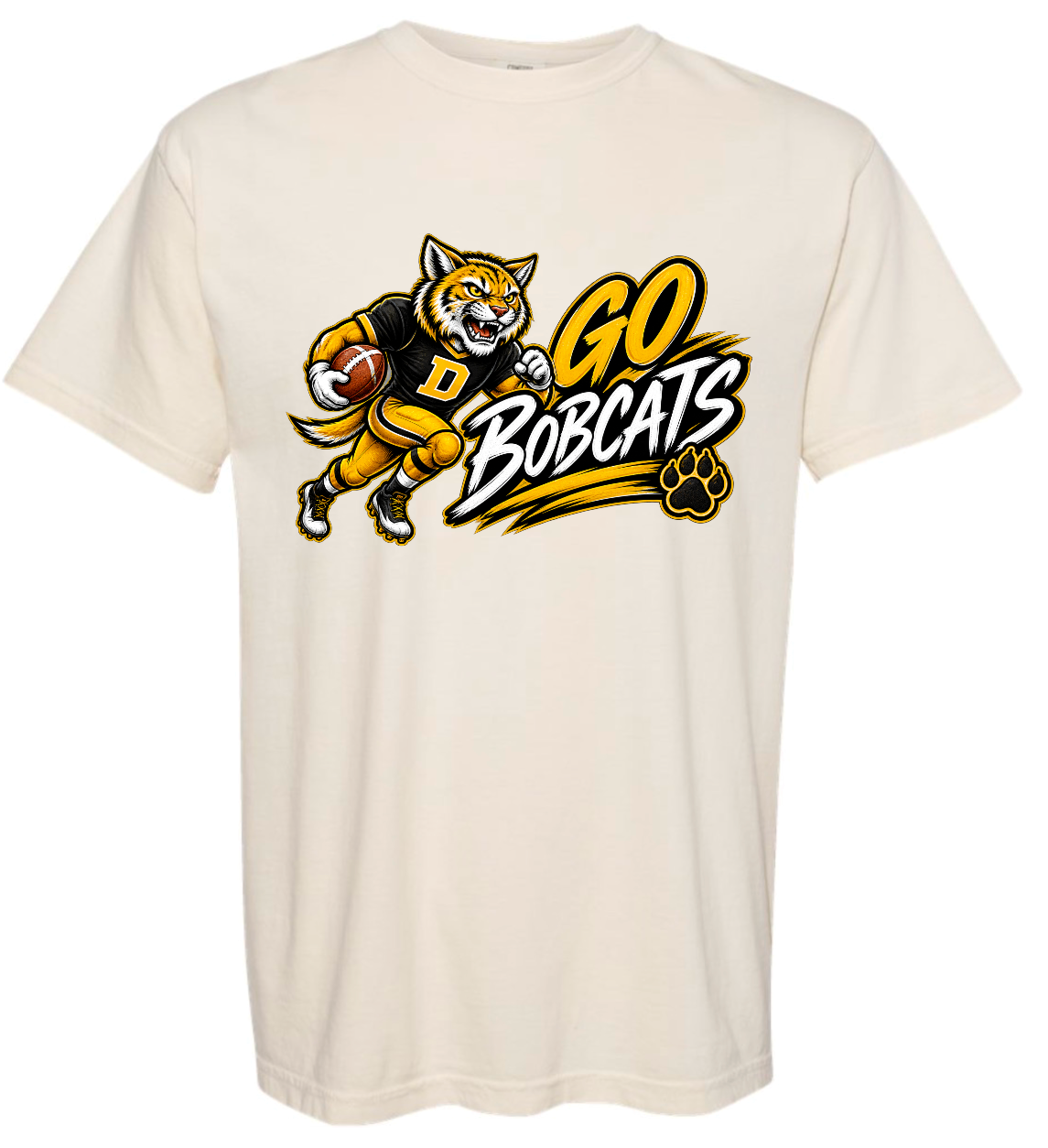 T-Shirt - Ivory - Go Bobcats