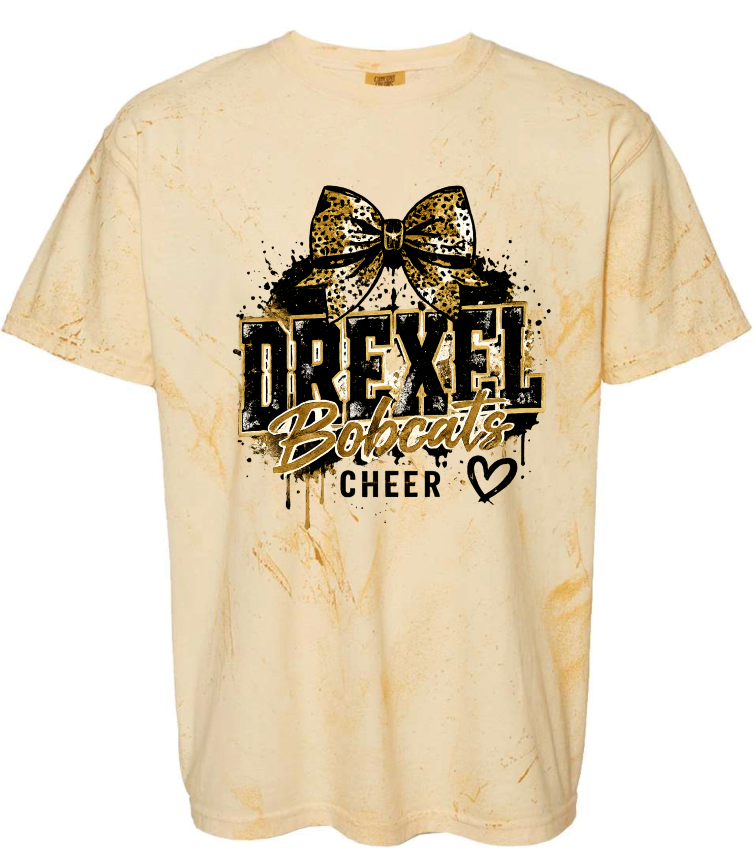 T-Shirt - Gold Smoke - Grunge Bow