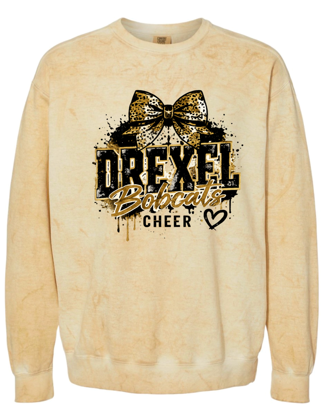 Crew Neck - Gold Smoke - Grunge Bow