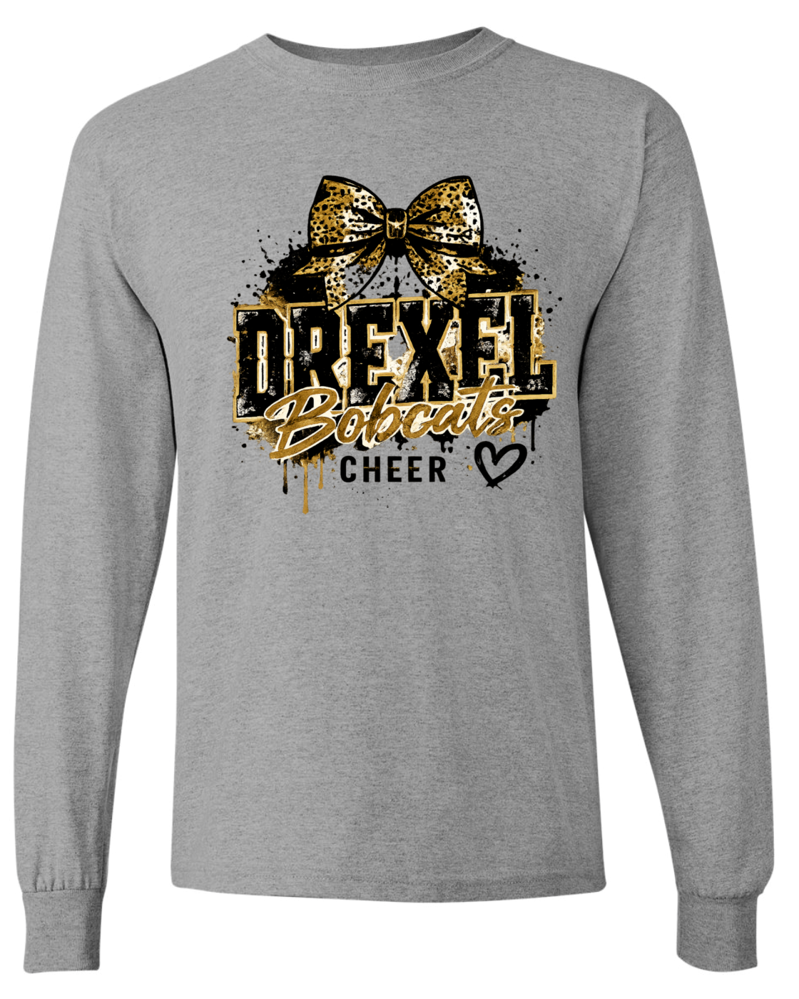 Long Sleeve - Sport Grey - Grunge Bow