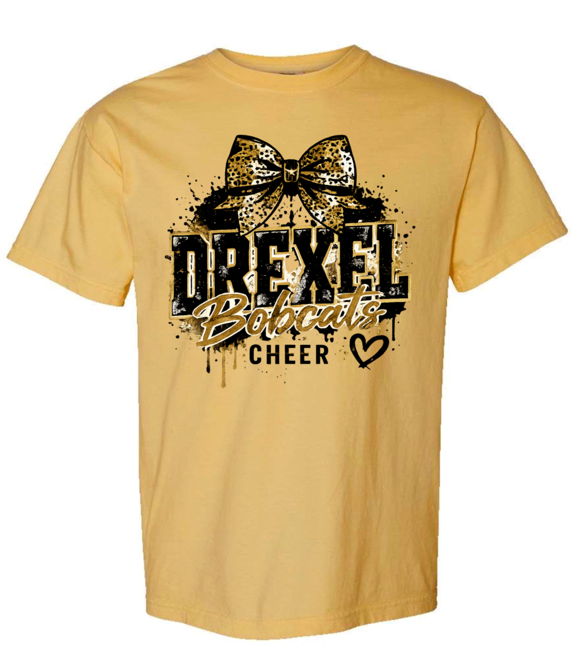 T-Shirt - Mustard - Grunge Bow