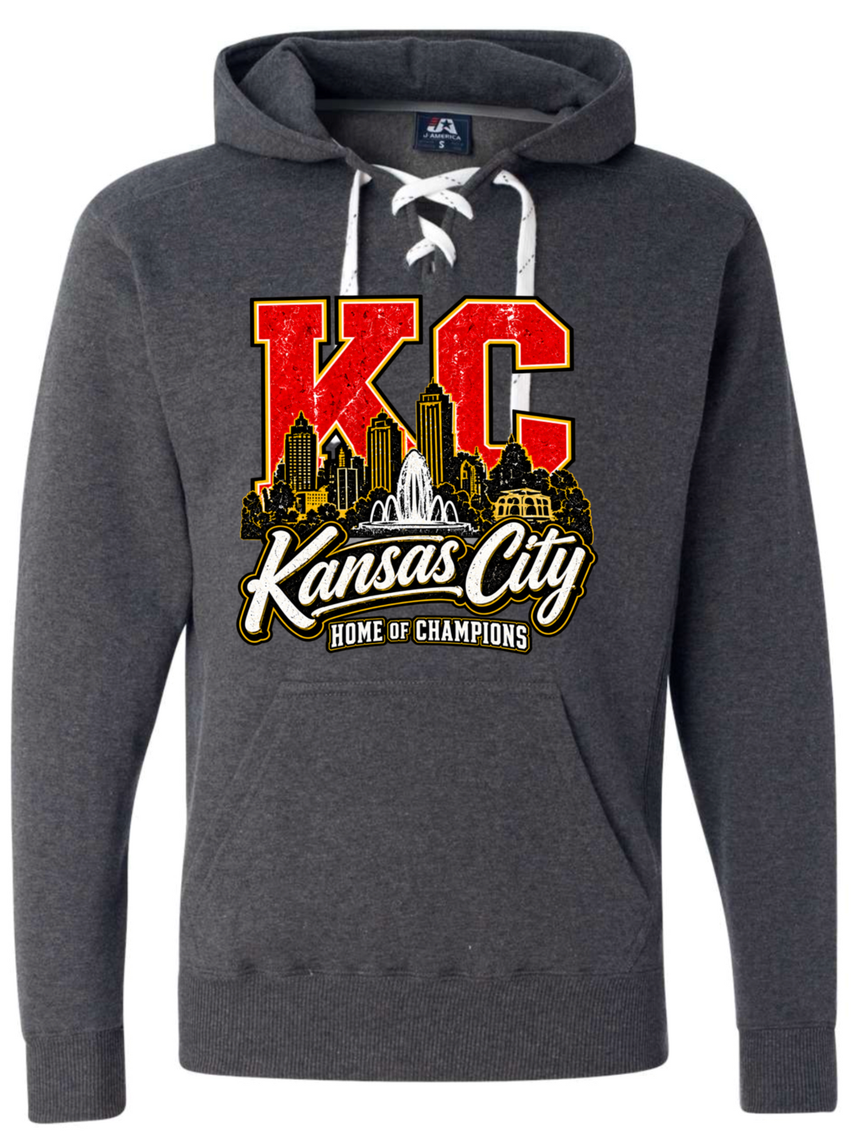 Hoodie lace - Charcoal - Home of Champions
