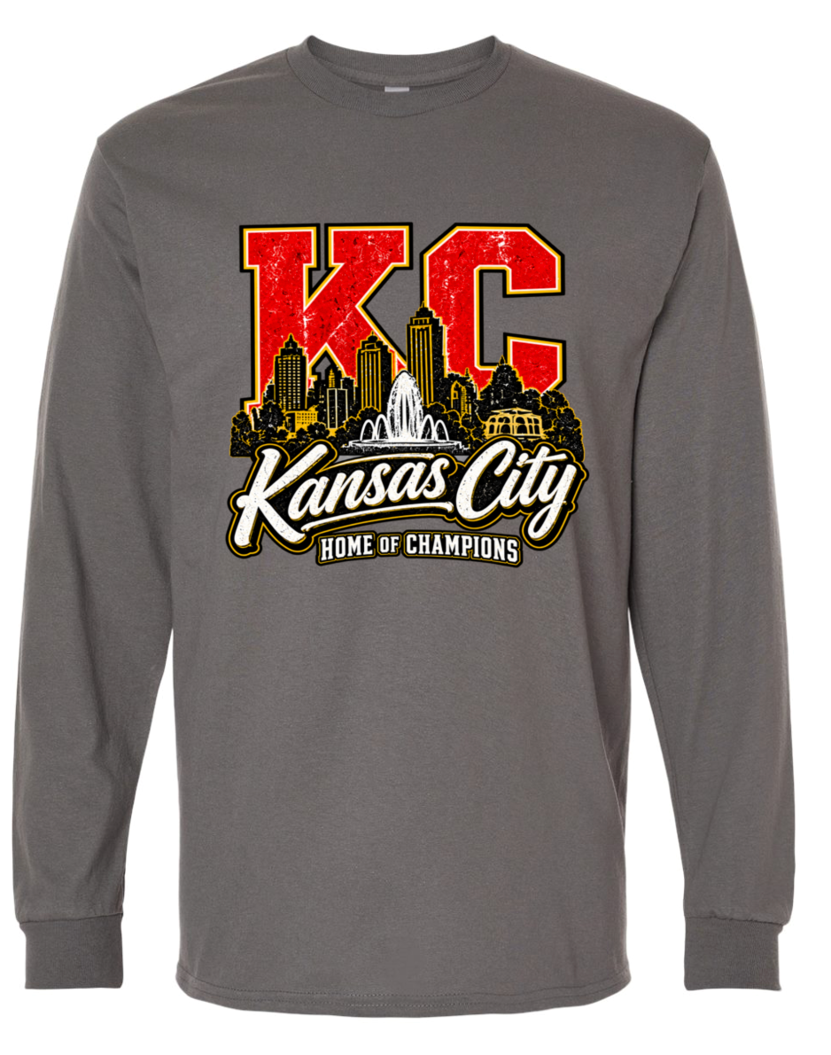 Long Sleeve - Charcoal - Home of Champions