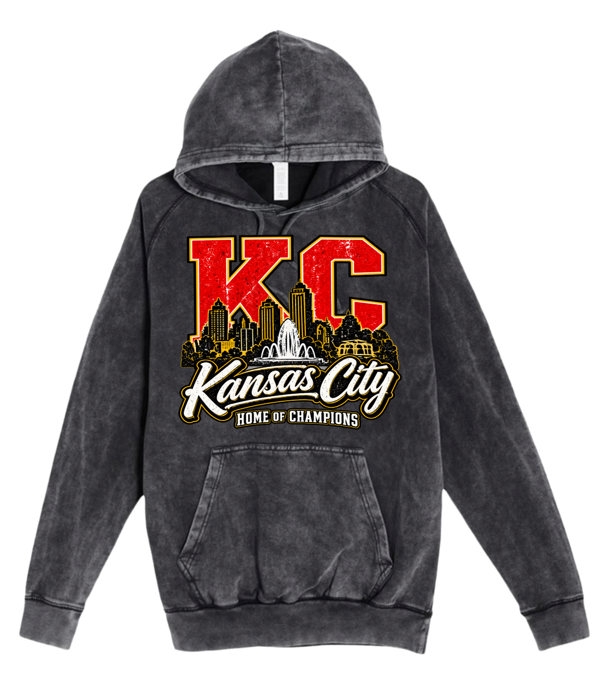 Hoodie - Charcoal Acid - Home of Champions