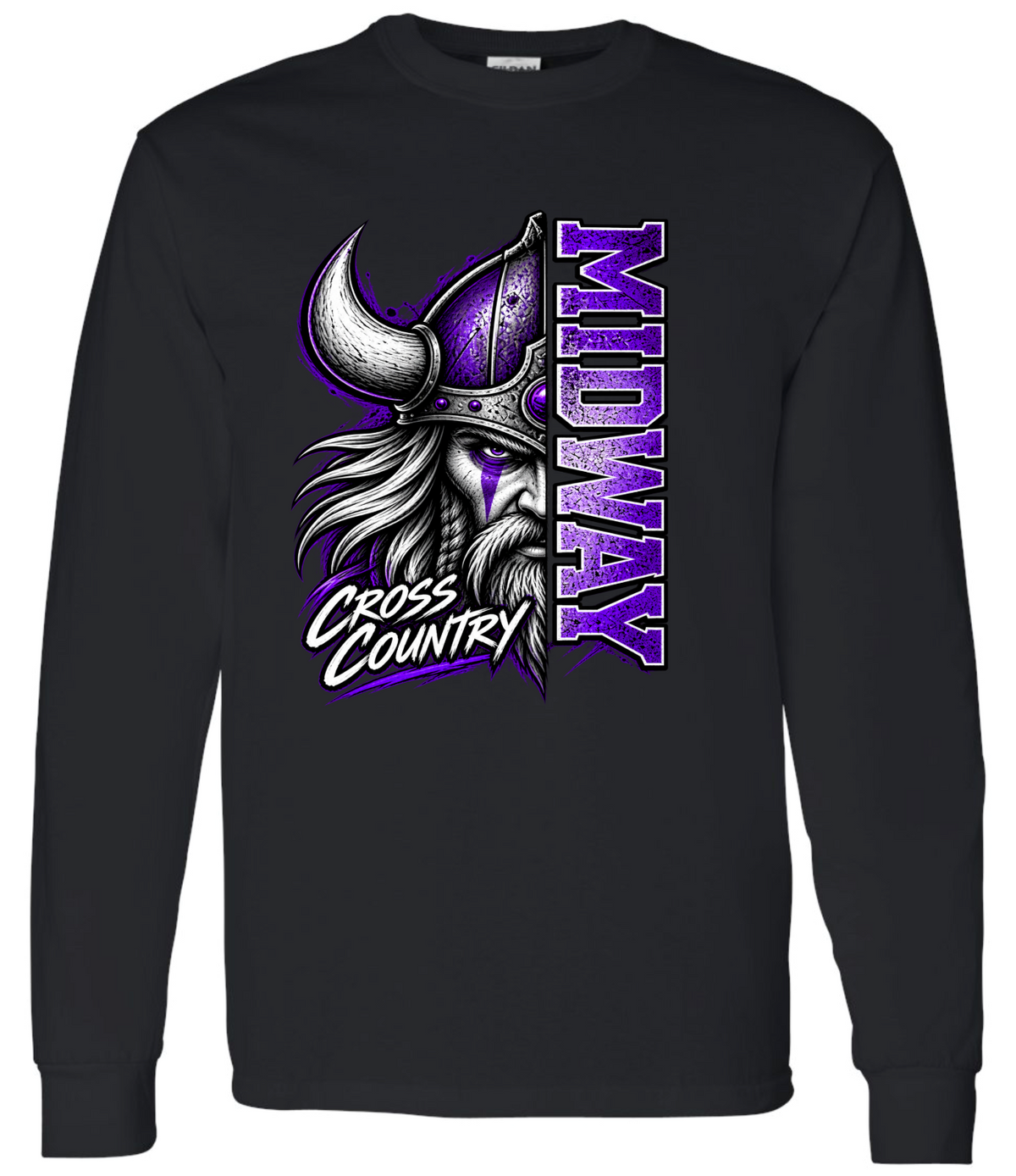 Long Sleeve - Black - Half Viking