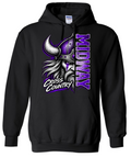 Hoodie - Black - Half Viking
