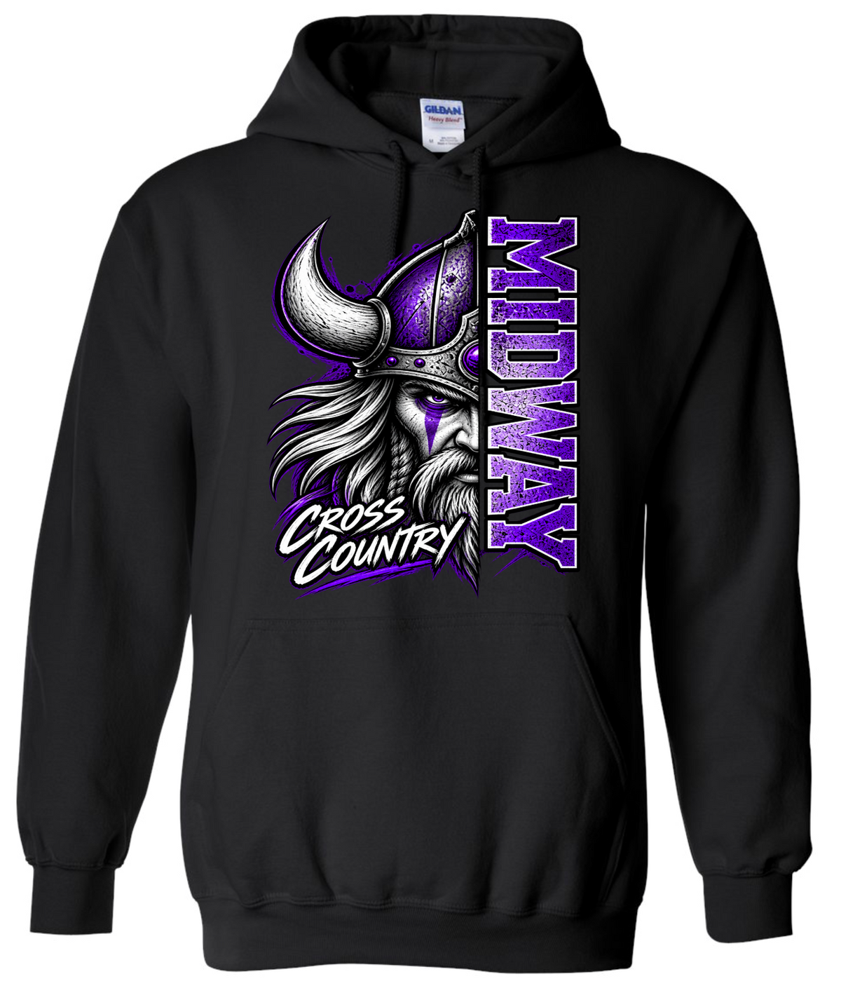 Hoodie - Black - Half Viking