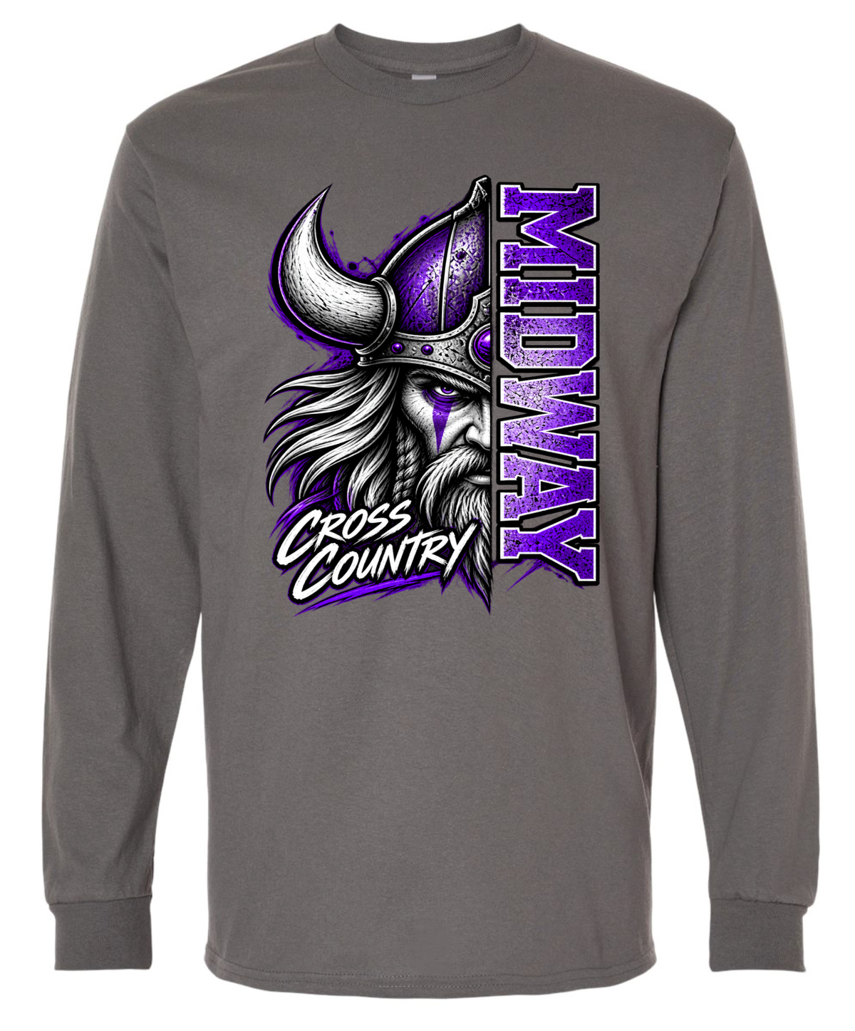 Long Sleeve - Charcoal - Half Viking