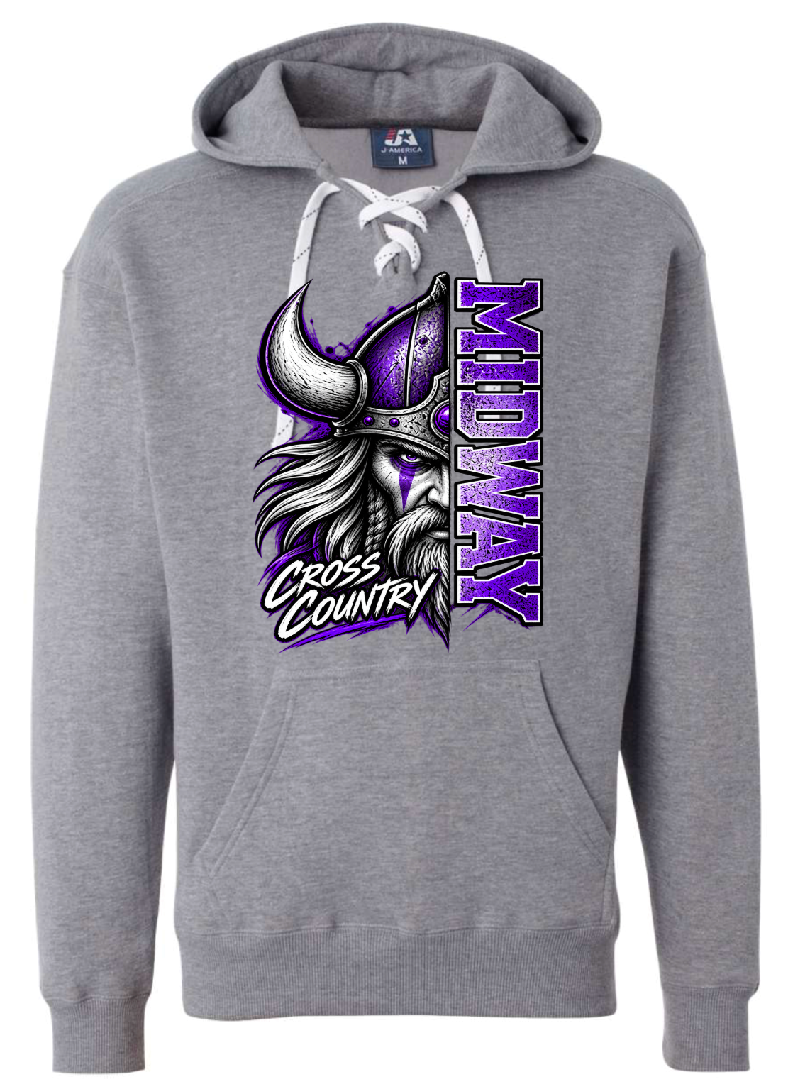 Hoodie lace - Sport Grey - Half Viking