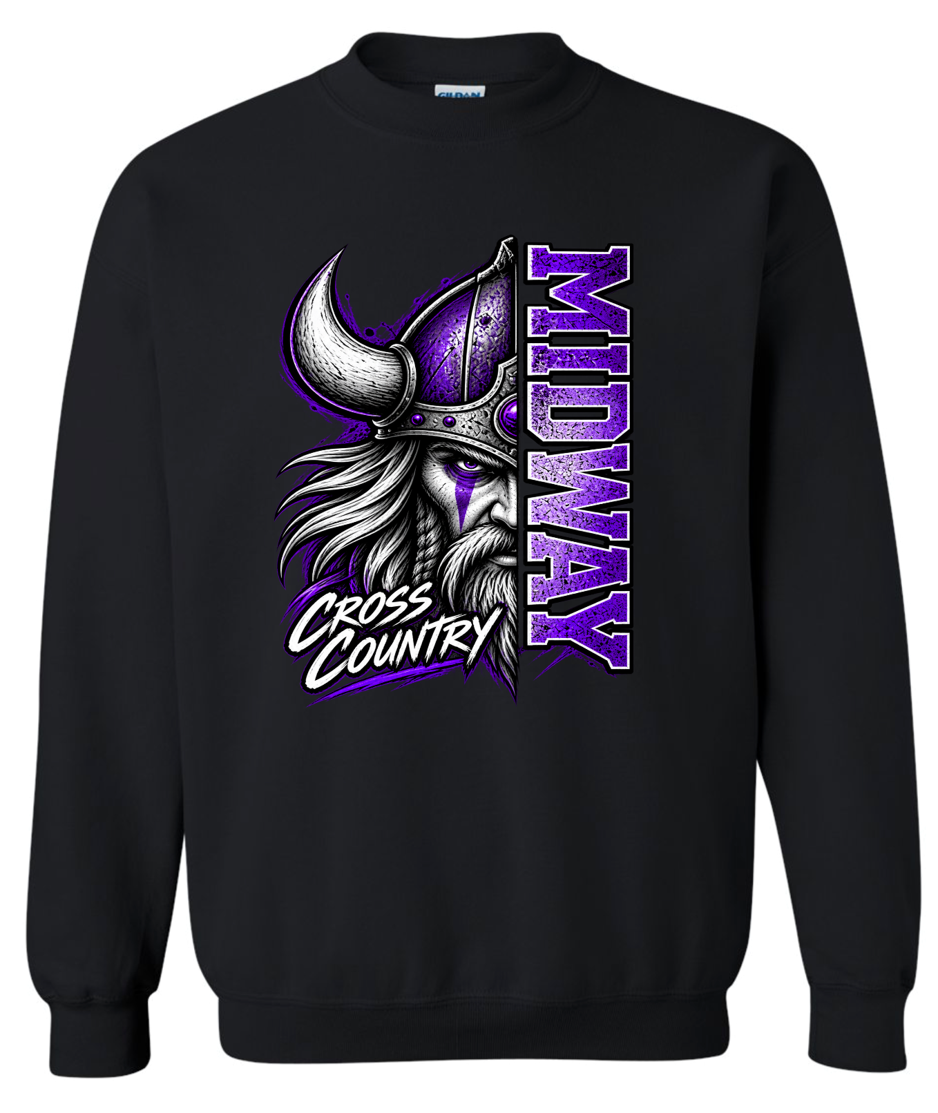Crew Neck - Black - Half Viking