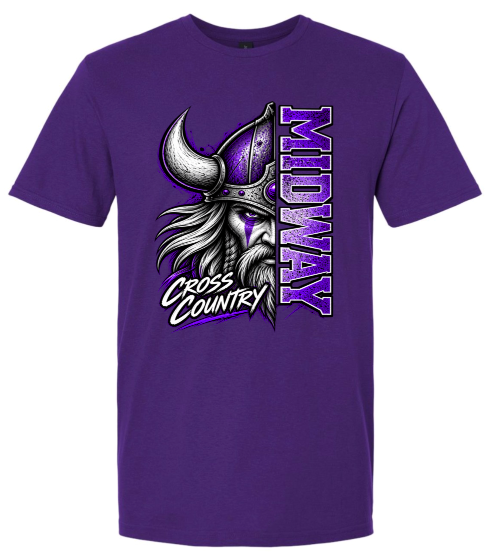 T-Shirt - Purple - Half Viking