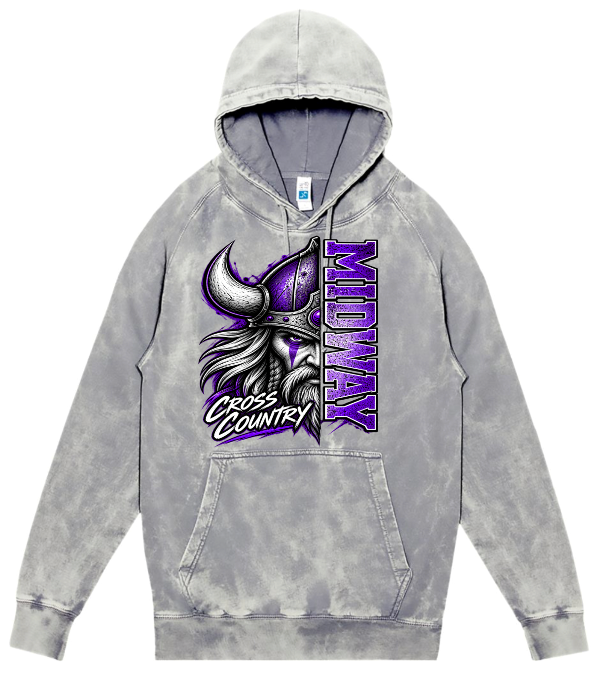 Hoodie - Silver Acid - Half Viking