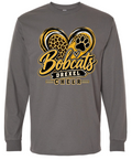 Long Sleeve - Charcoal - Cheer Heart