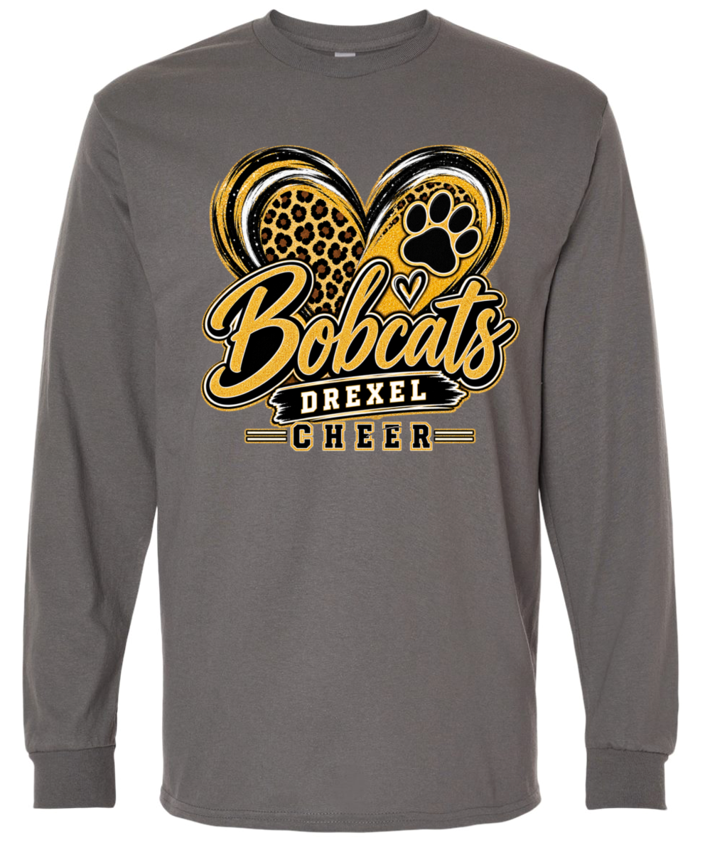 Long Sleeve - Charcoal - Cheer Heart