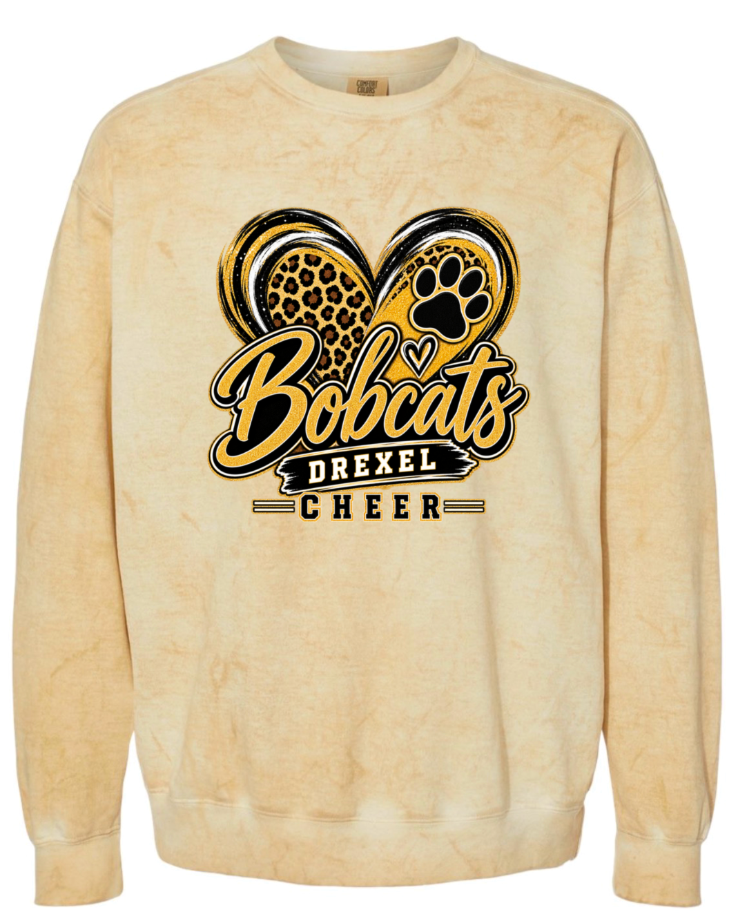 Crew Neck - Gold Smoke - Cheer Heart