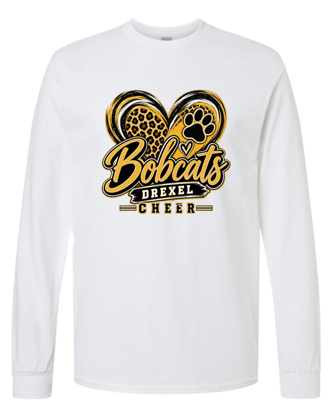 Crew Neck - White - Cheer Heart