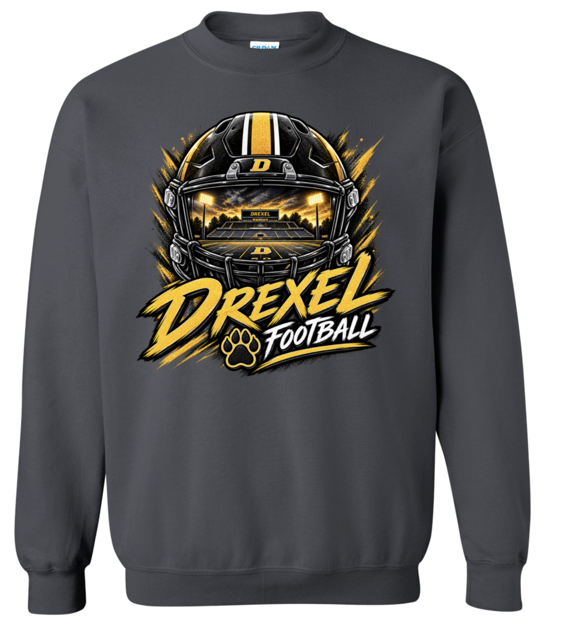 Crew Neck - Charcoal - Helmet Stadium
