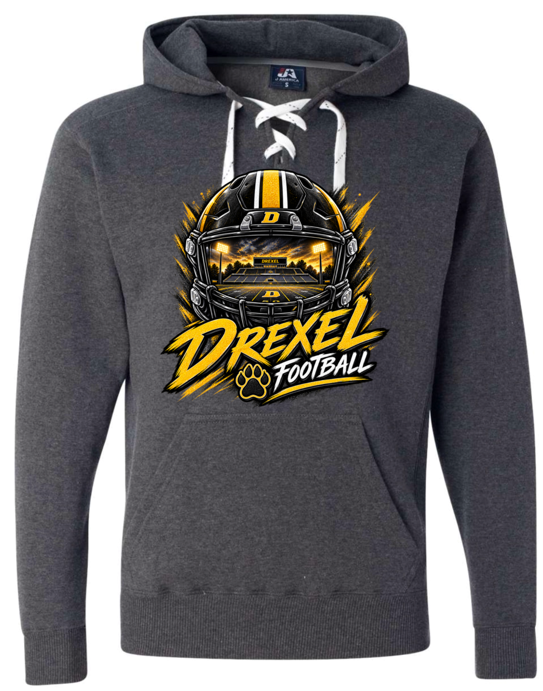Hoodie lace - Charcoal - Helmet Stadium