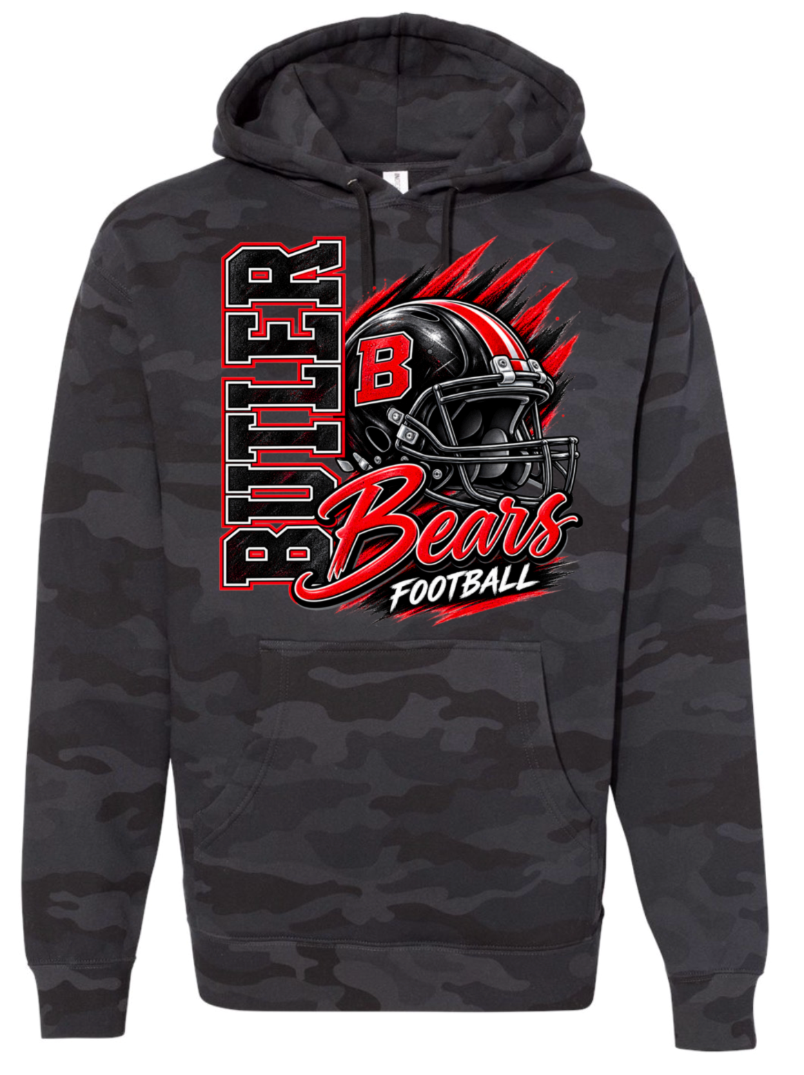 Hoodie - Black Camo - Helmet Bears