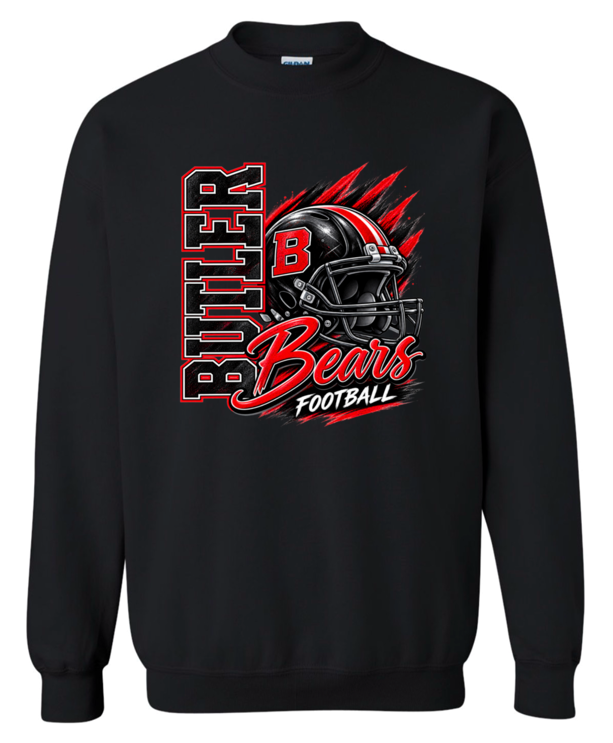 Crew Neck - Black - Helmet Bears