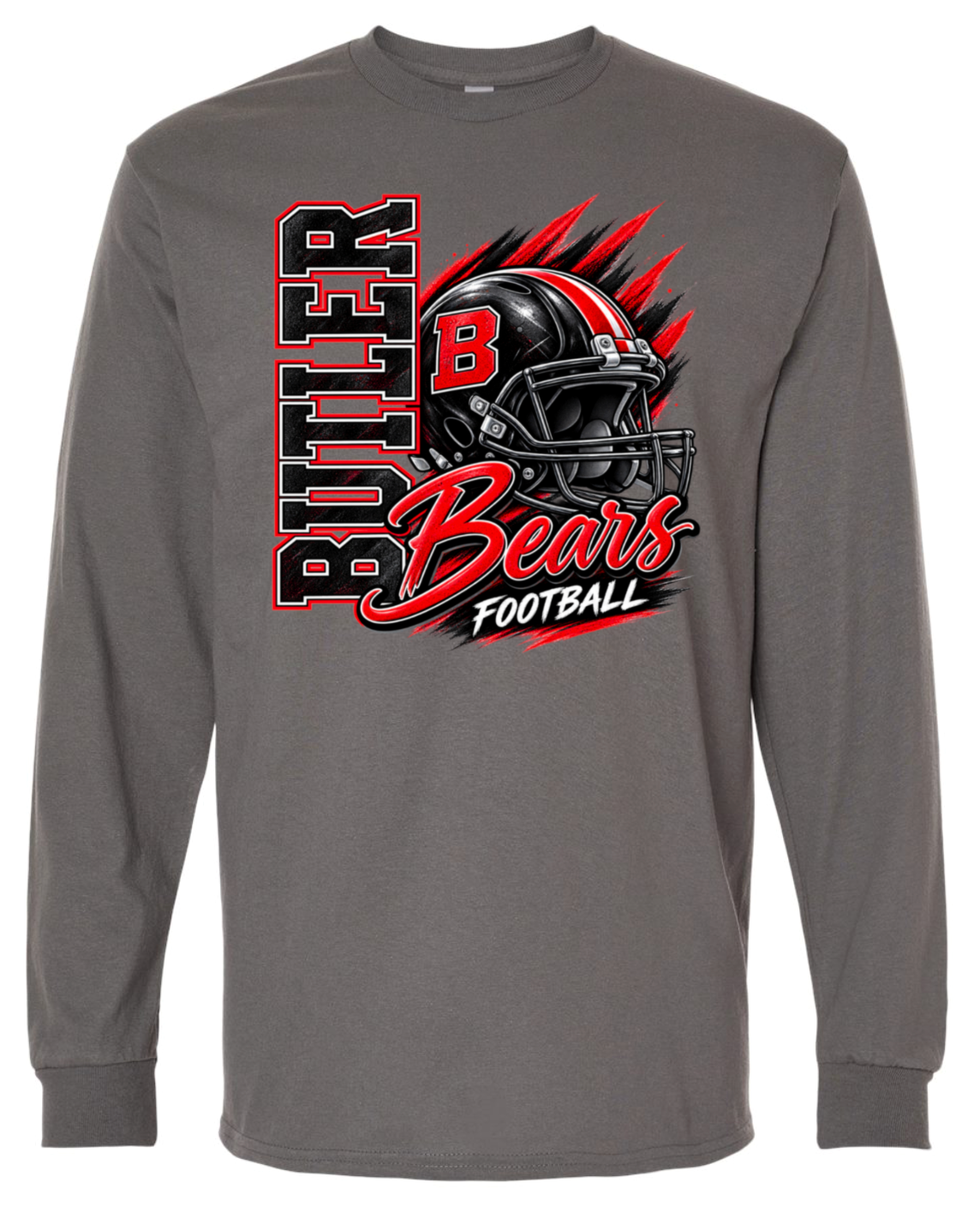 Long Sleeve - Charcoal - Helmet Bears