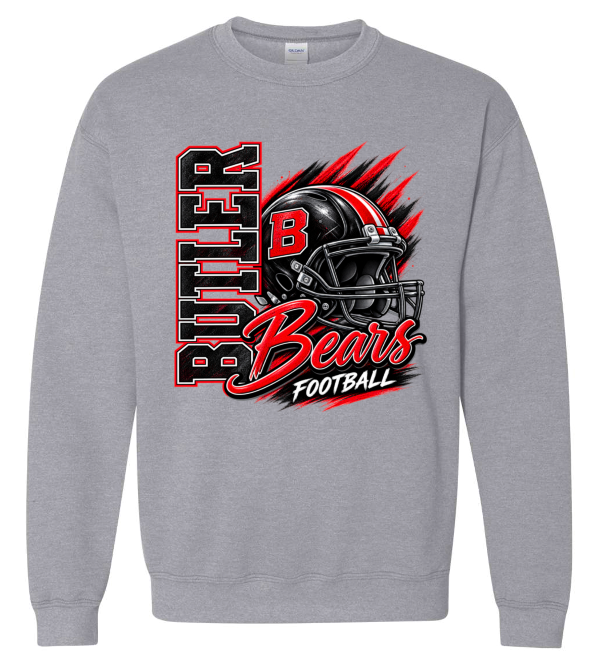 Crew Neck - Sport Grey - Helmet Bears
