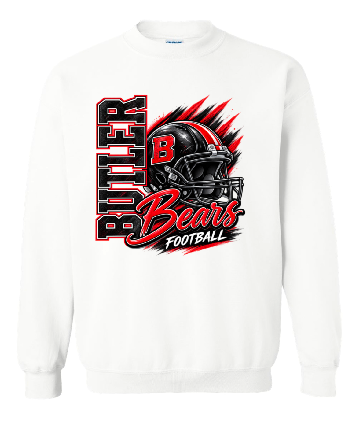 Crew Neck - White - Helmet Bears