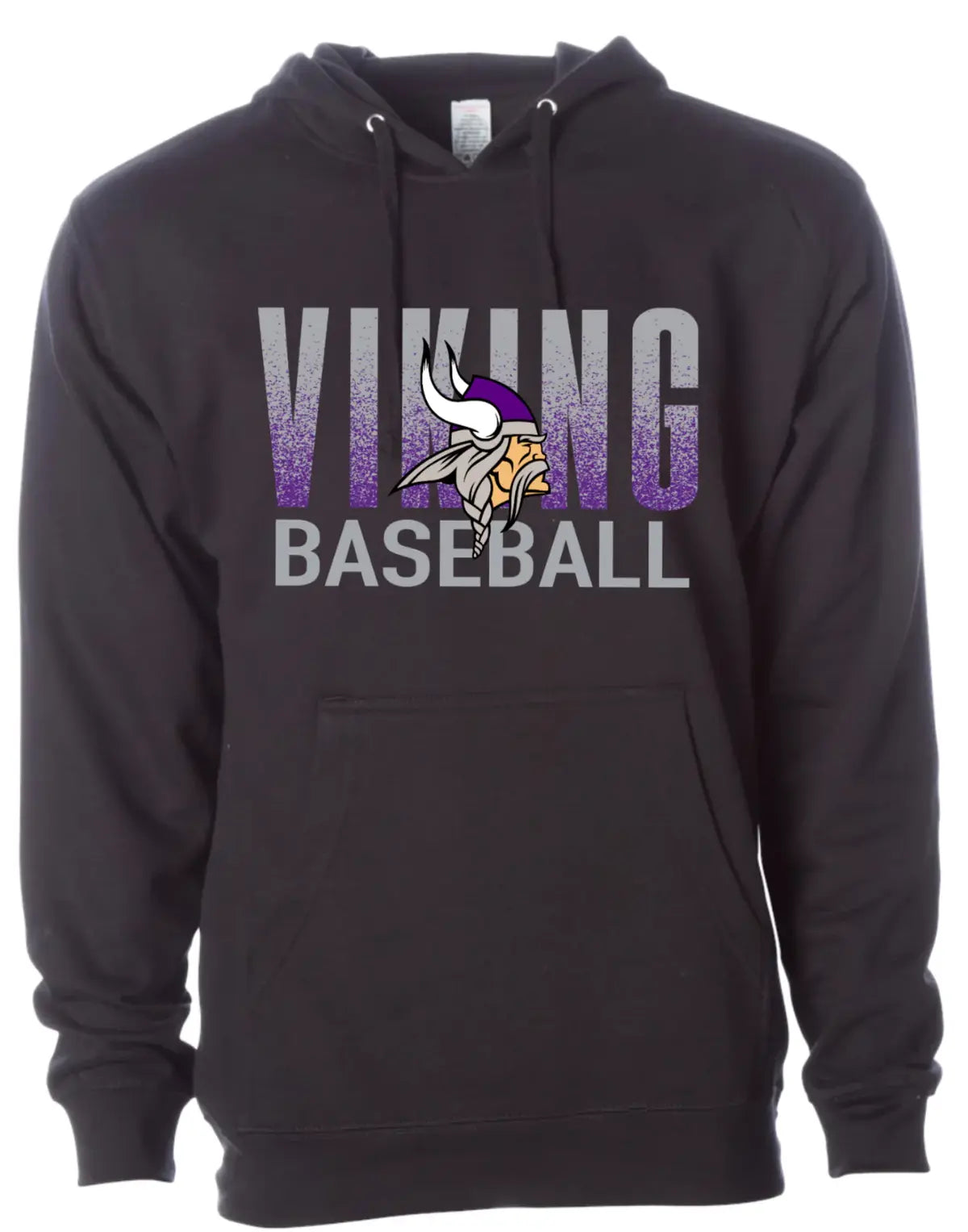 Hoodie Black Baseball Splatter Design 2