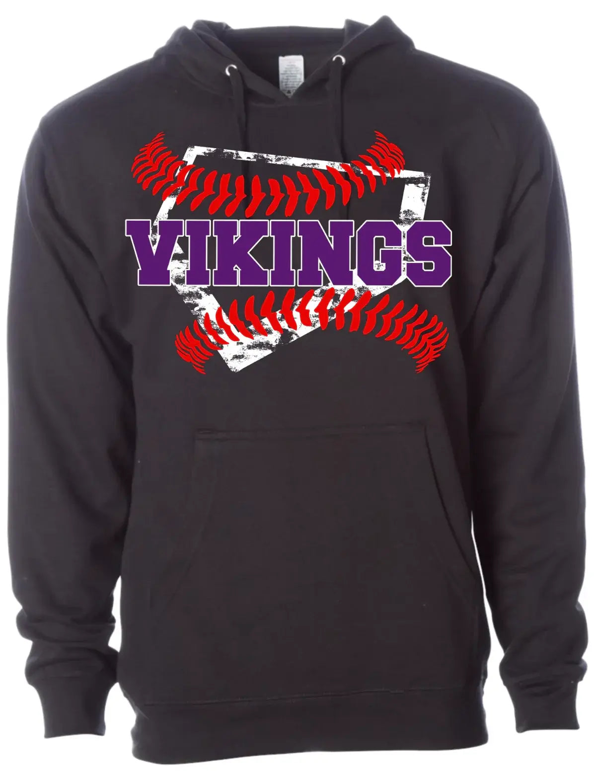 Hoodie Black Black Viking Base Stitch 8
