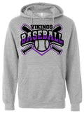 Hoodie Grey Cross Bat Viking 10