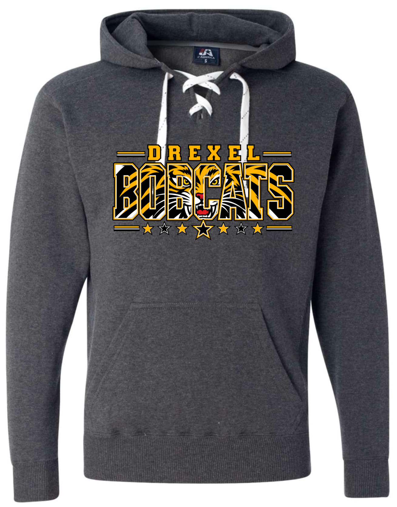 Hoodie lace - Charcoal - Inside