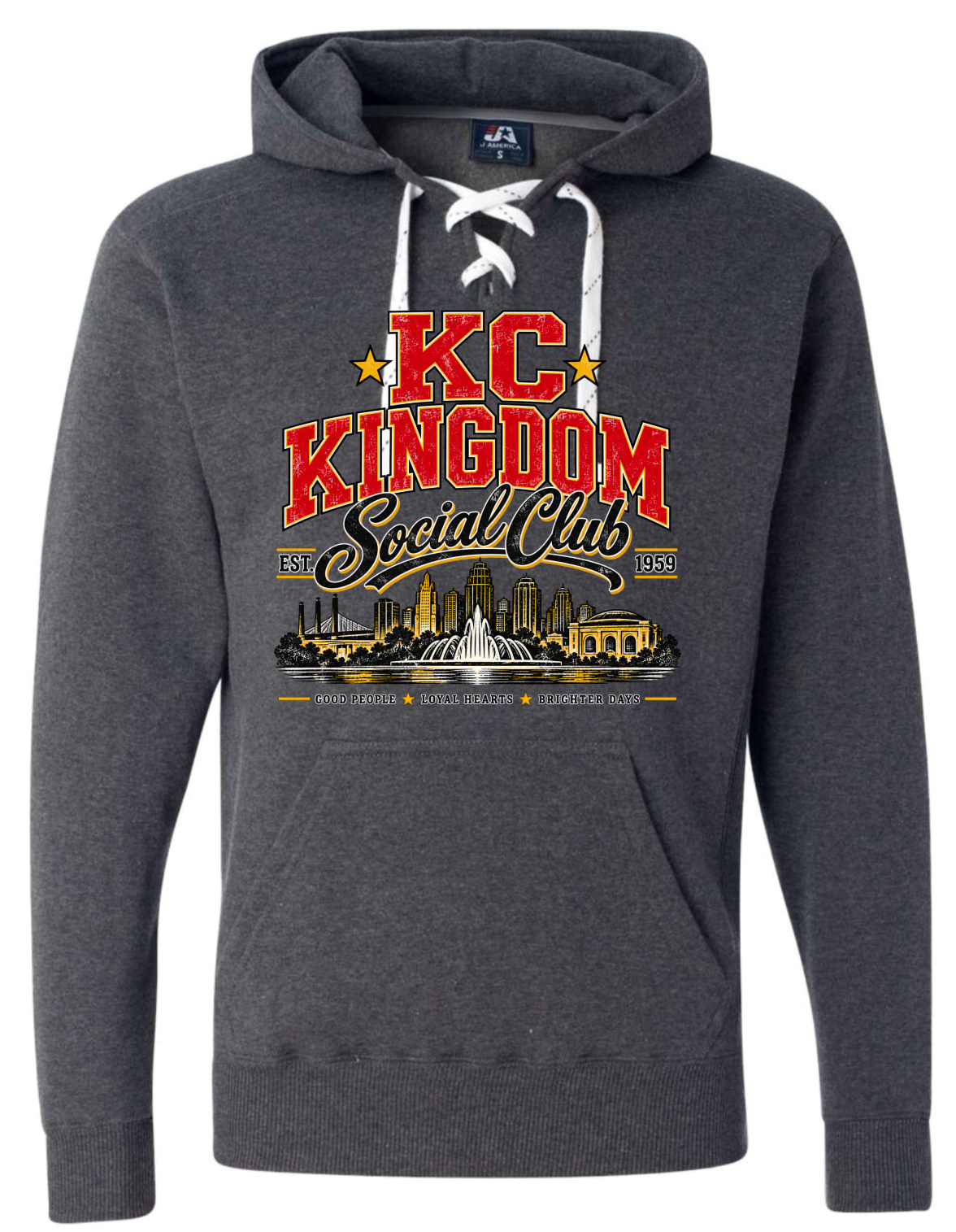 Hoodie lace - Charcoal - KC Kingdom