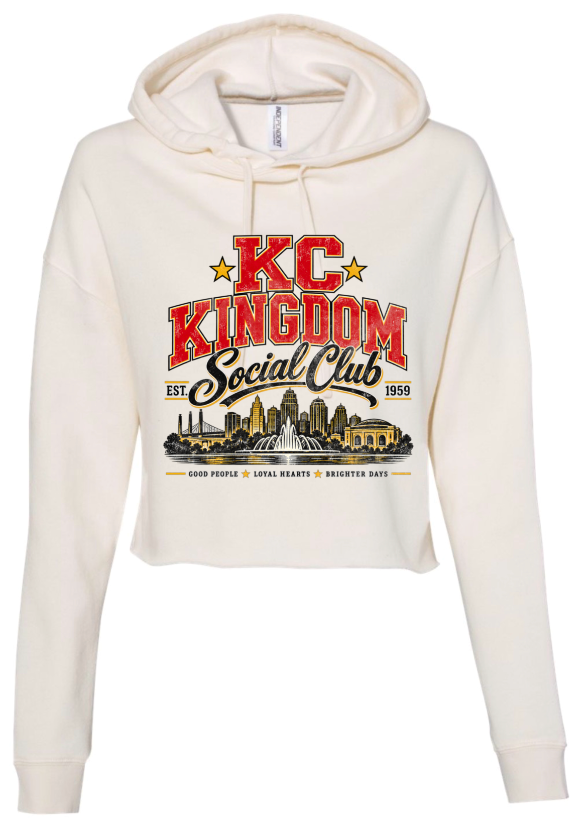 Crop Hoodie - Ivory - KC Kingdom