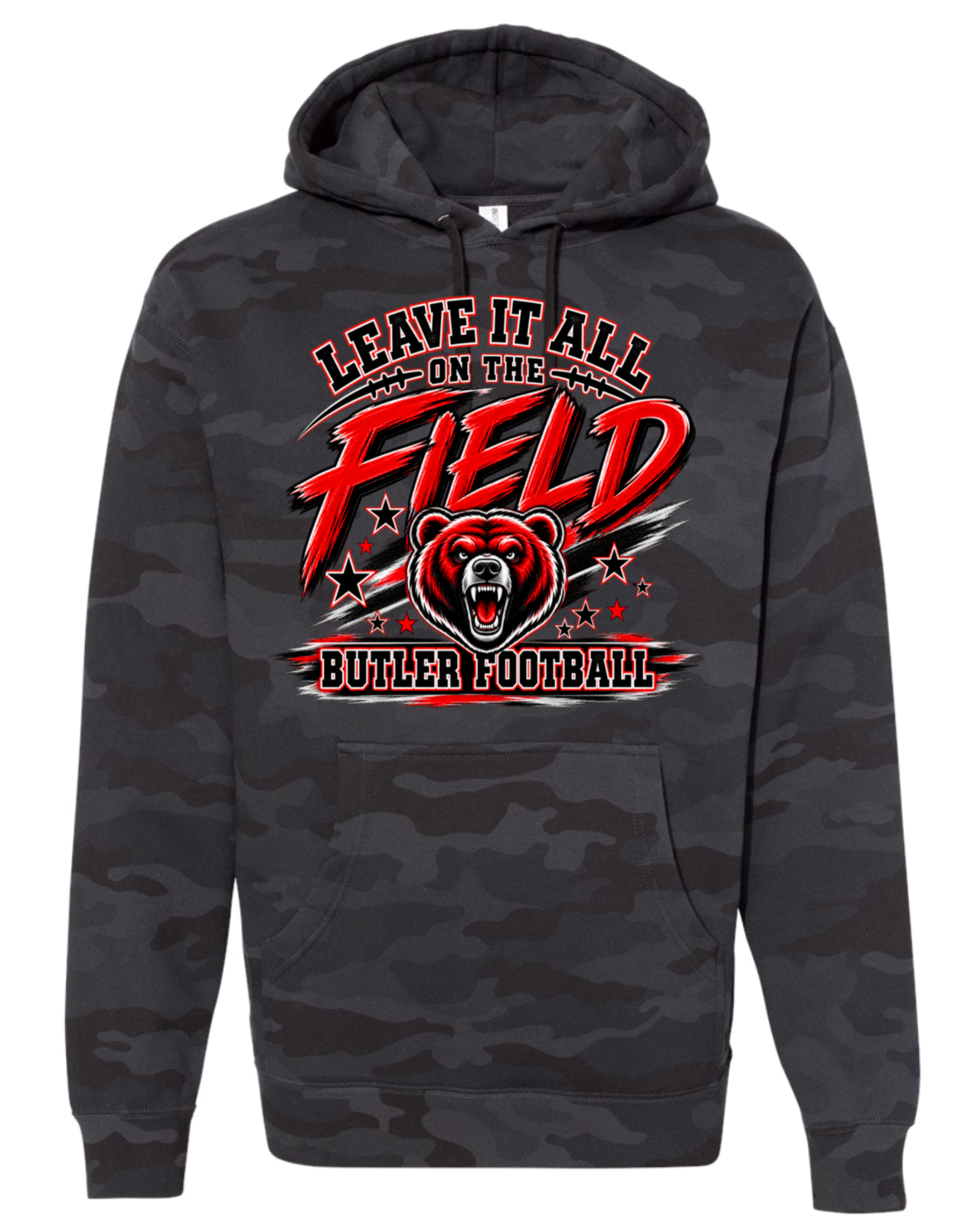 Hoodie - Black Camo - Leave It