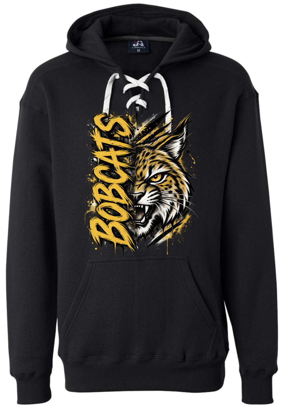 Hoodie lace - Black - Lg Face
