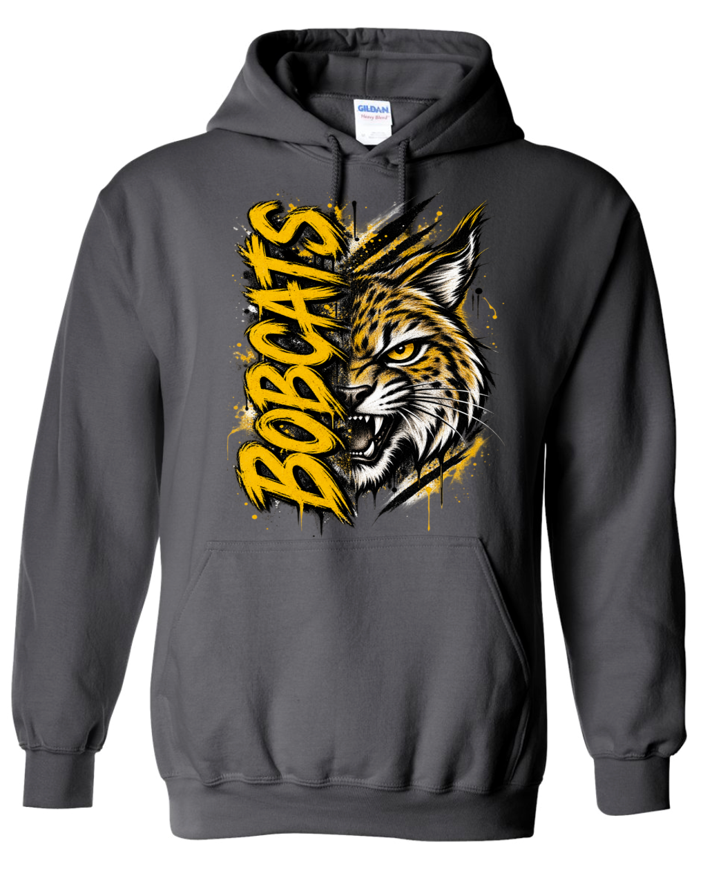 Hoodie -Charcoal - Lg Face